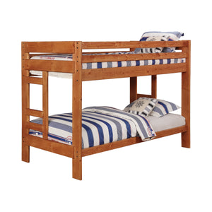 COASTER BEDROOM WRANGLE HILL TWIN OVER TWIN BUNK BED AMBER WASH