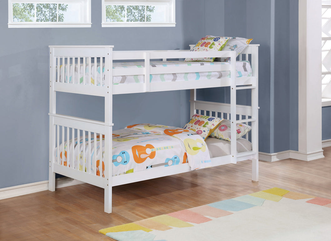 COASTER BEDROOM CHAPMAN TWIN OVER TWIN BUNK BED WHITE