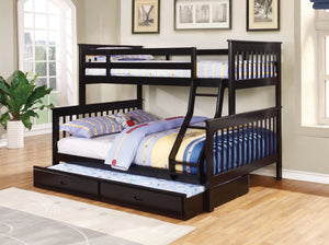 COASTER BEDROOM CHAPMAN TWIN OVER FULL BUNK BED BLACK