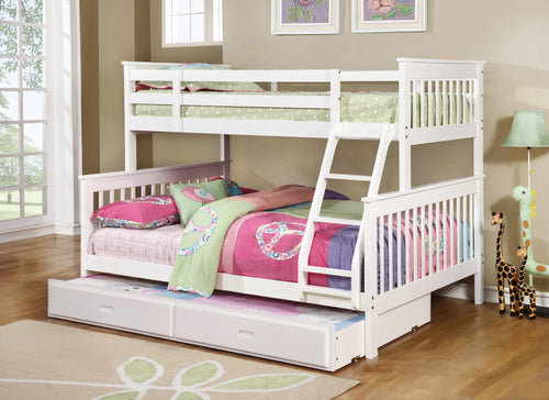 COASTER BEDROOM CHAPMAN TWIN OVER FULL BUNK BED WHITE