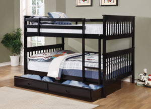 COASTER BEDROOM CHAPMAN FULL OVER FULL BUNK BED BLACK