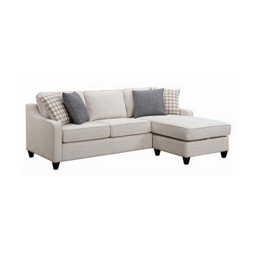 COASTER LIVING-ROOM MCLOUGHLIN UPHOLSTERED SECTIONAL CREAM