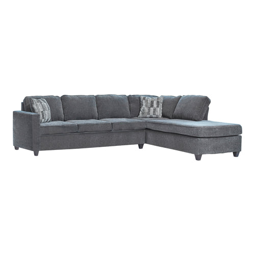 COASTER LIVING-ROOM MCCORD 2-PIECE CUSHION BACK SECTIONAL DARK GREY