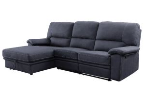 ACME TRIFORA DARK GRAY FABRIC SECTIONAL SOFA