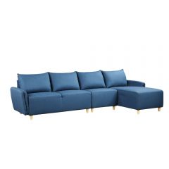 ACME MARCIN BLUE FABRIC REVERSIBLE SECTIONAL SOFA