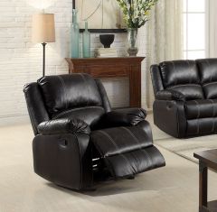 ACME ZURIEL BLACK PU MOTION ROCKER RECLINER