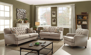 ACME ALIANZA BEIGE FABRIC SOFA SET (3 PC)