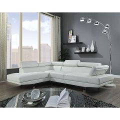 ACME CONNOR CREAM PU SECTIONAL SOFA