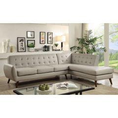 ACME ESSICK II GRAY PU SECTIONAL SOFA