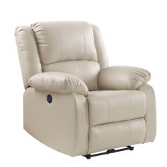 ACME ZURIEL BEIGE PU POWER MOTION RECLINER W/USB