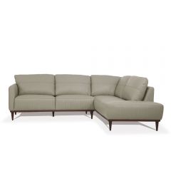 ACME TAMPA AIRY GREEN LEATHER SECTIONAL SOFA