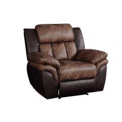 ACME JAYLEN TOFFEE & ESPRESSO POLISHED MICROFIBER MOTION RECLINER