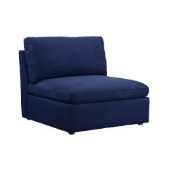 ACME CROSBY BLUE FABRIC MODULAR - ARMLESS CHAIR