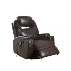 ACME WATERLILY BROWN PU MOTION ROCKER RECLINER W/SWIVEL