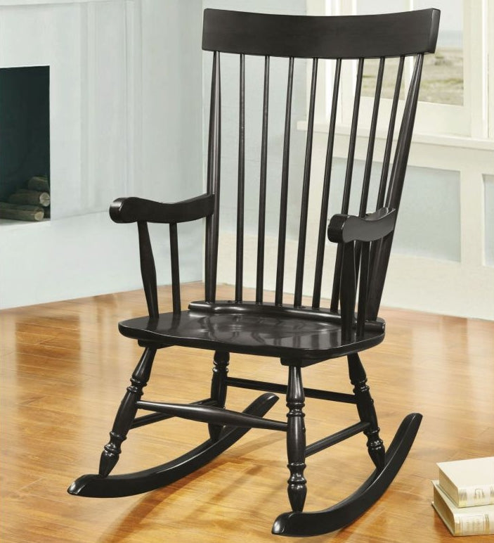 ACME ARLO BLACK FINISH ROCKING CHAIR