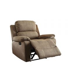 ACME BINA TAUPE POLISHED MICROFIBER MOTION RECLINER