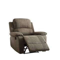 ACME BINA GRAY POLISHED MICROFIBER MOTION RECLINER