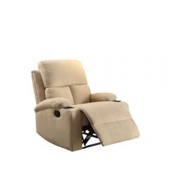 ACME ROSIA BEIGE VELVET MOTION RECLINER