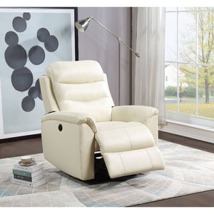 ACME AVA BEIGE TOP GRAIN LEATHER MATCH POWER MOTION RECLINER