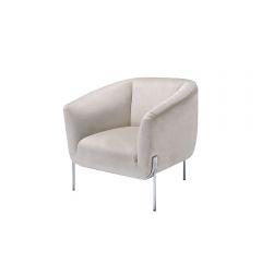 ACME CARLSON BEIGE VELVET & GOLD FINISH ACCENT CHAIR