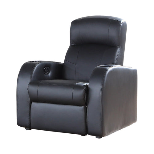 COASTER LIVING-ROOM CYRUS HOME THEATER UPHOLSTERED RECLINER BLACK