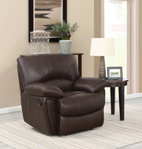 COASTER LIVING-ROOM CLIFFORD PILLOW TOP ARM RECLINER CHOCOLATE