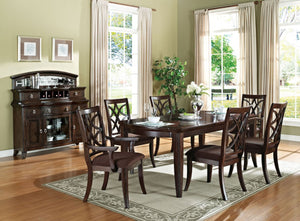 ACME KEENAN DARK WALNUT DINING ROOM SET