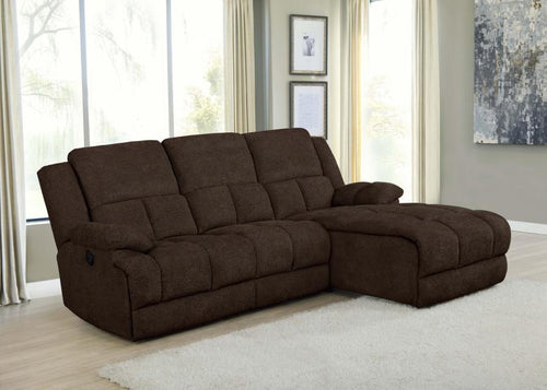 COASTER BROWN MOTION SECTIONAL (3 PC)