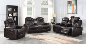 COASTER LIVING-ROOM KORBACH 3-PIECE POWER^2 LIVING ROOM SET ESPRESSO