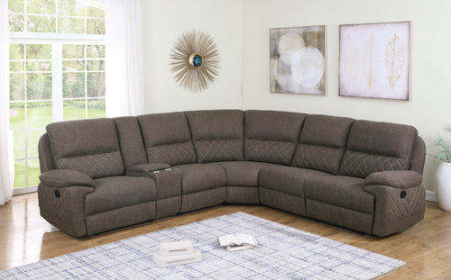 COASTER LIVING-ROOM VARIEL 6-PIECE MODULAR MOTION SECTIONAL TAUPE