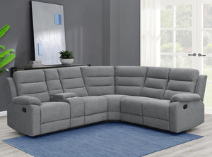 COASTER SMOKE MOTION SECTIONAL (3 PC)