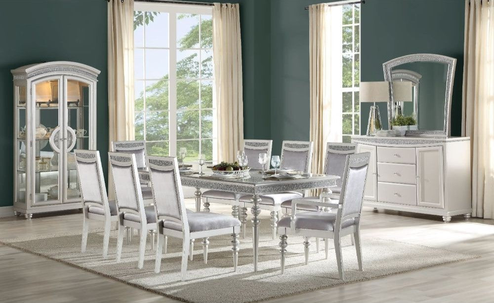 ACME MAVERICK PLATINUM DINING ROOM SET