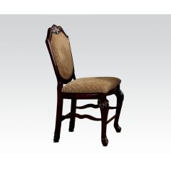 ACME CHATEAU DE VILLE FABRIC & ESPRESSO FINISH COUNTER HEIGHT CHAIR (SET-2)