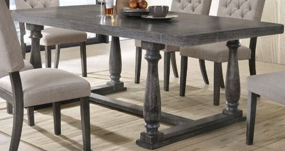 ACME BERNARD WEATHERED GRAY OAK FINISH DINING TABLE