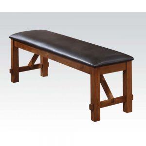 ACME APOLLO ESPRESSO PU & WALNUT FINISH BENCH