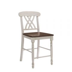 ACME DYLAN BUTTERMILK & OAK FINSIH COUNTER HEIGHT CHAIR (SET-2)