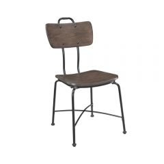 ACME GARRON WALNUT & BLACK FINSIH SIDE CHAIR (SET-2)