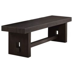 ACME HADDIE DISTRESSED WALNUT FINISH BENCH