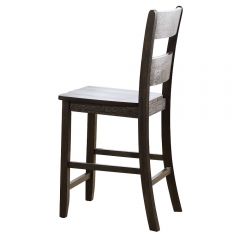 ACME HADDIE DISTRESSED WALNUT FINISH COUNTER HEIGHT CHAIR (SET-2)