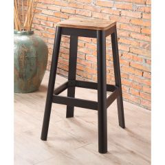 ACME JACOTTE NATURAL & BLACK BAR STOOL