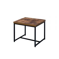 ACME BOB WEATHERED OAK & BLACK FINISH END TABLE