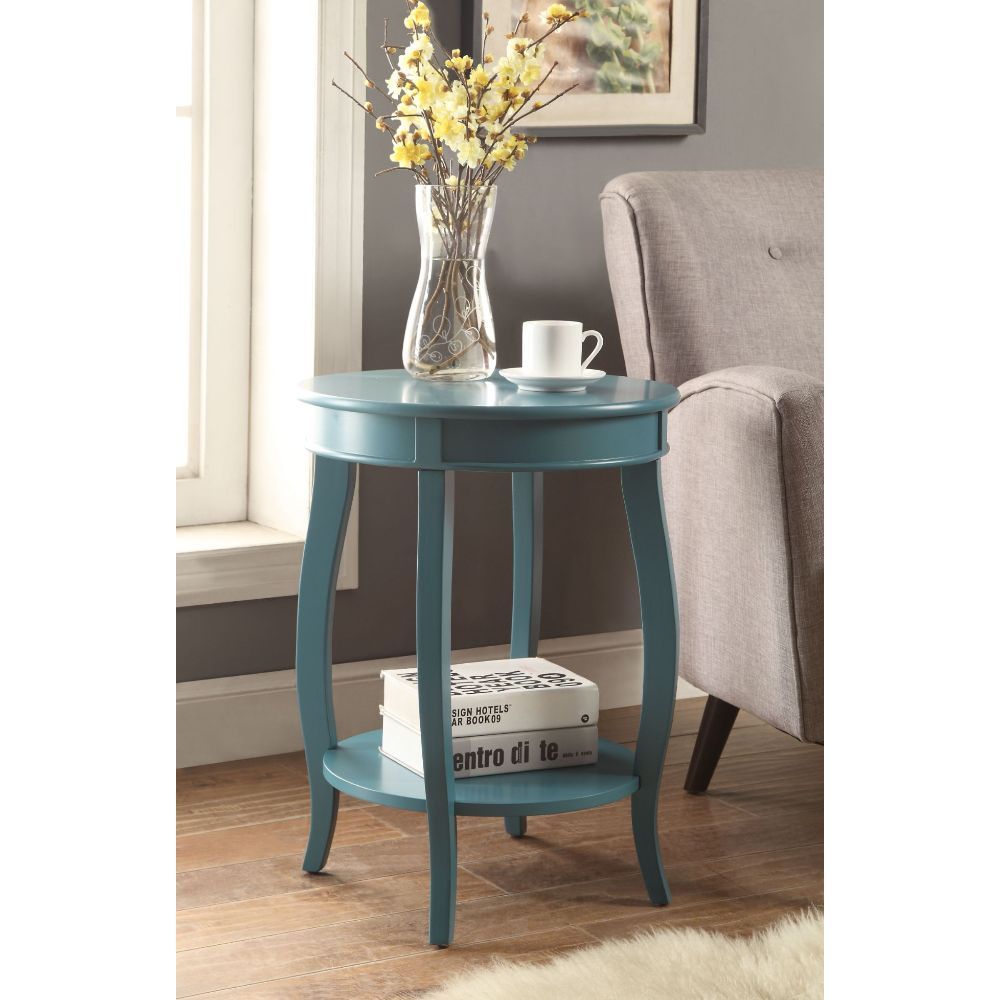 ACME ABERTA TEAL FINISH ACCENT TABLE