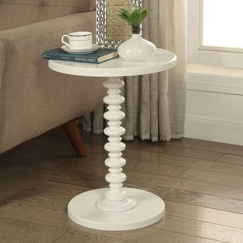 ACME ACTON WHITE ACCENT TABLE