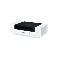 ACME ARMOUR WHITE & BLACK FINISH COFFEE TABLE