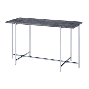 ACME ADELAE FAUX MARBLE TOP & CHROME FINISH SOFA TABLE