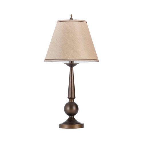 COASTER CONE SHADE BRONZE AND BEIGE TABLE LAMP