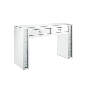 ACME NYSA MIRRORED & FAUX CRYSTALS VANITY DESK