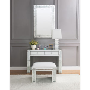 ACME NYSA MIRRORED & FAUX CRYSTALS VANITY DESK