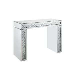 ACME NYSA MIRRORED & FAUX CRYSTALS VANITY DESK