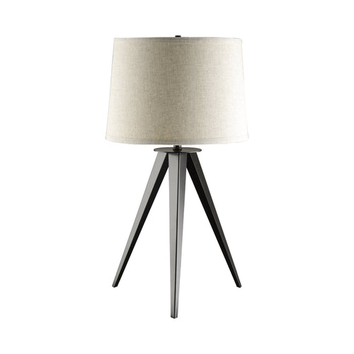 COASTER TRIPOD BASE TABLE LAMP BLACK AND LIGHT GREY